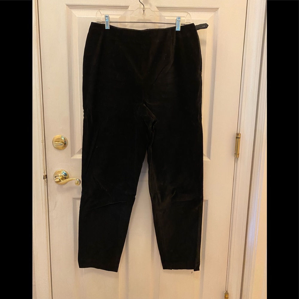 Talbots stretch velveteen pants in black 12